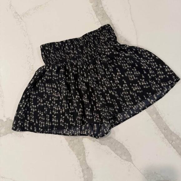 Converse One Star High Rise Flowy Shorts Women's Small Black/Beige Pattern Boho - Picture 1 of 6